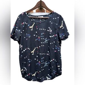 Equipment Black Blouse with Multicolor Pattern
